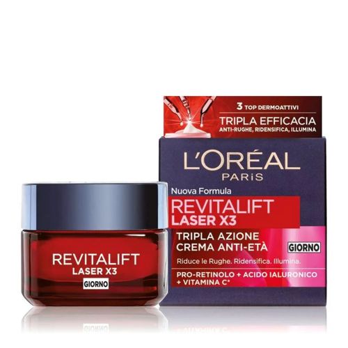 L'Oreal Revitalift Laser x3 Crema Viso Tripla Azione Giorno 50ml