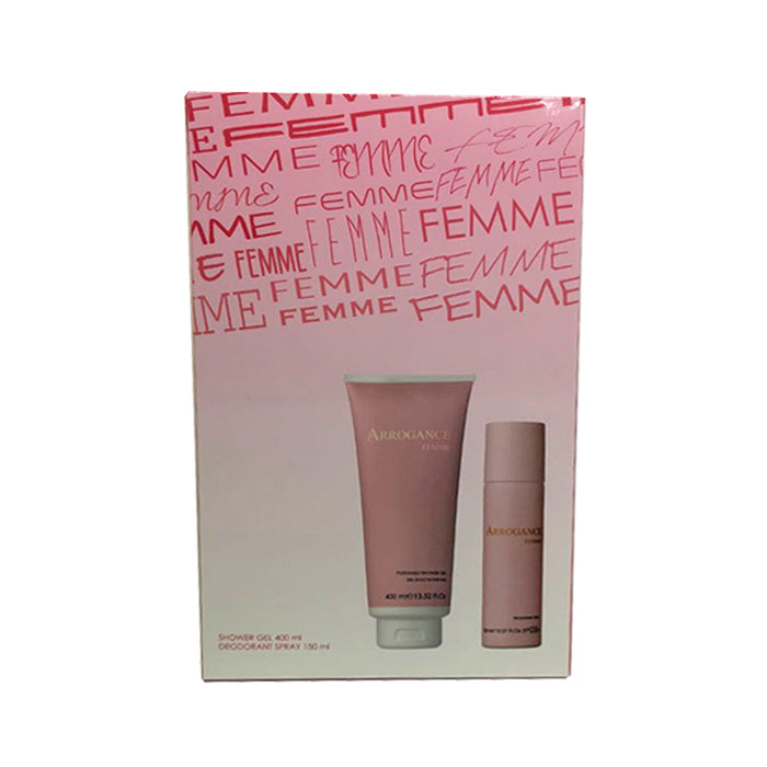 ARROGANCE POUR FEMME COFFRET SHOWER GEL 400 ML + DEODORANTE  150 ML