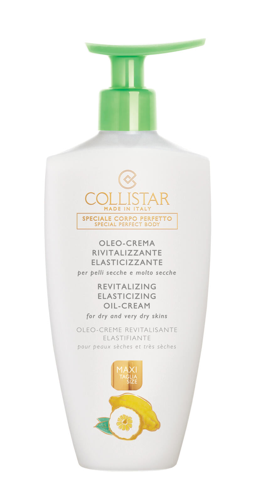 Collistar Speciale Corpo Perfetto Maxi Taglia Oleo-Crema Rivitalizzantie con estratto di Cedro del Garda per pelli secche e molto secche 400 ml