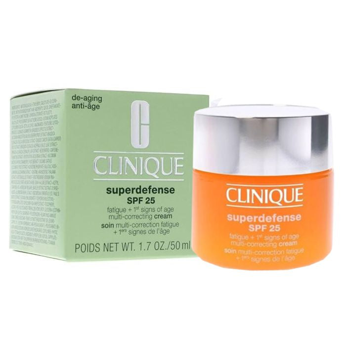 Clinique Superdefense SPF 25, Crema Idratante Prevenzione Antietà + Anti-Fatica 50ml - Tipo di pelle III-IV
