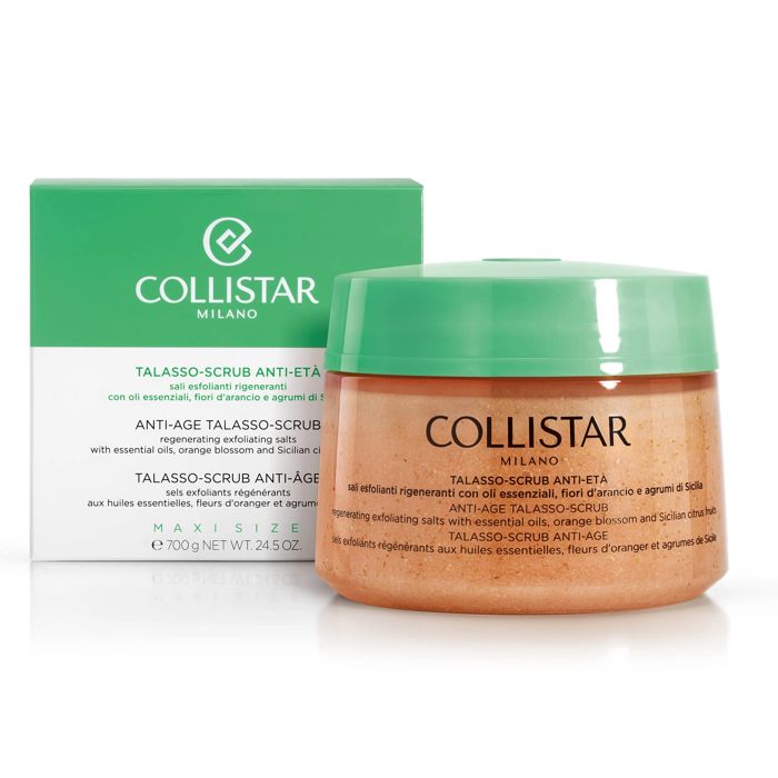 Collistar Talasso-Scrub Anti-Età Sali Esfolianti Rigeneranti con oli essenziali, fiori d'arancio e agrumi di Sicilia - 300gr