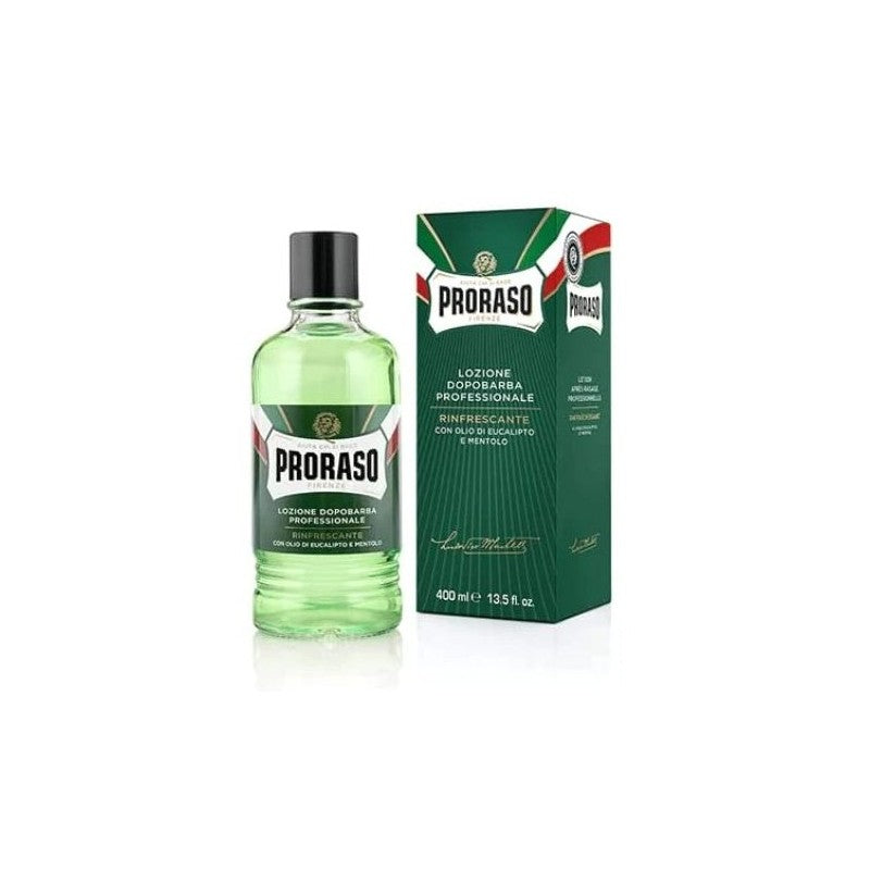 PRORASO LOZIONE DOPOBARBA PROFESSIONALE RINFRESCANTE CON OLIO DI EUCALIPTO E MENTOLO 400 ML